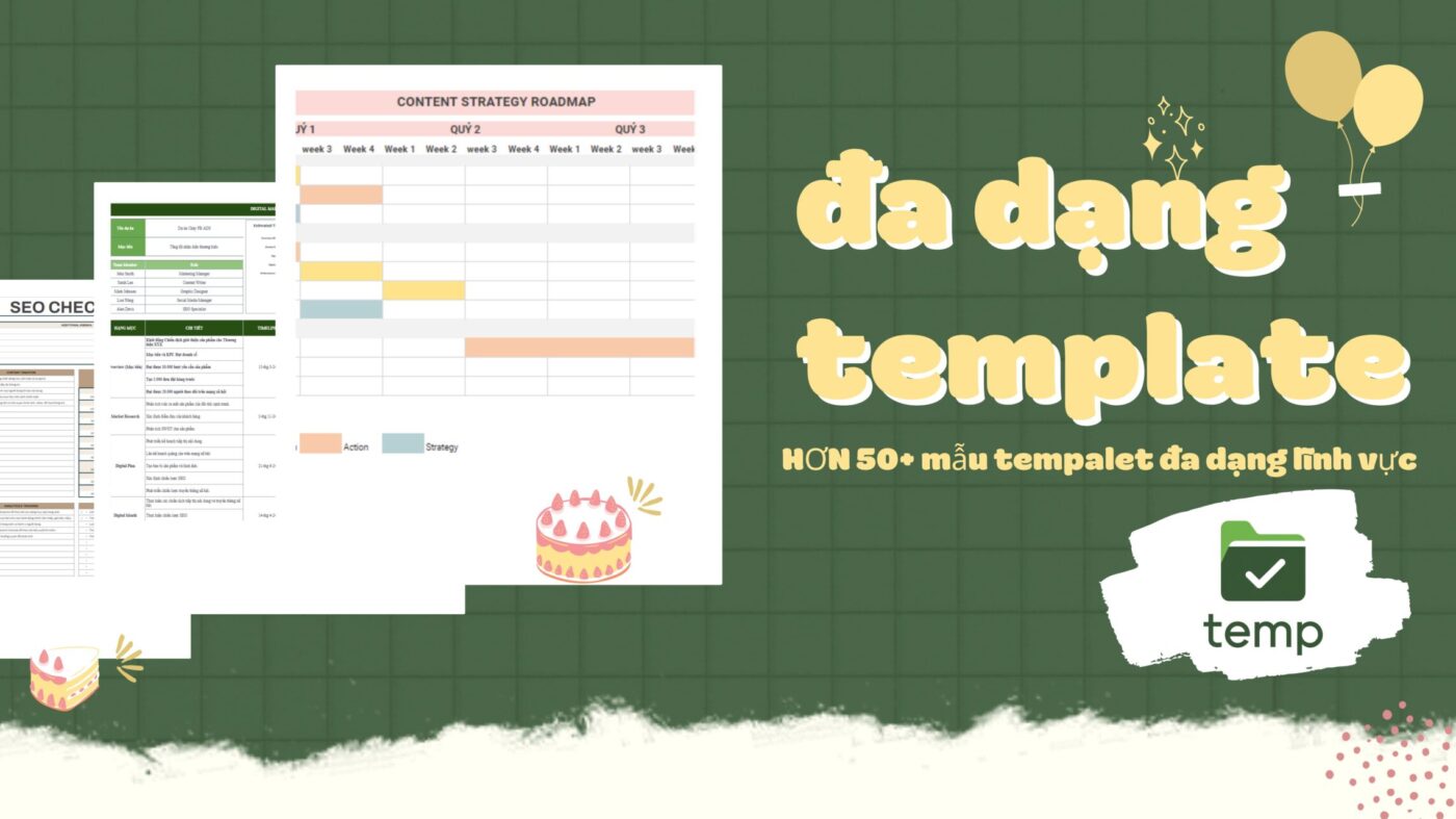 Banner đa dạng template cho Tải Temp